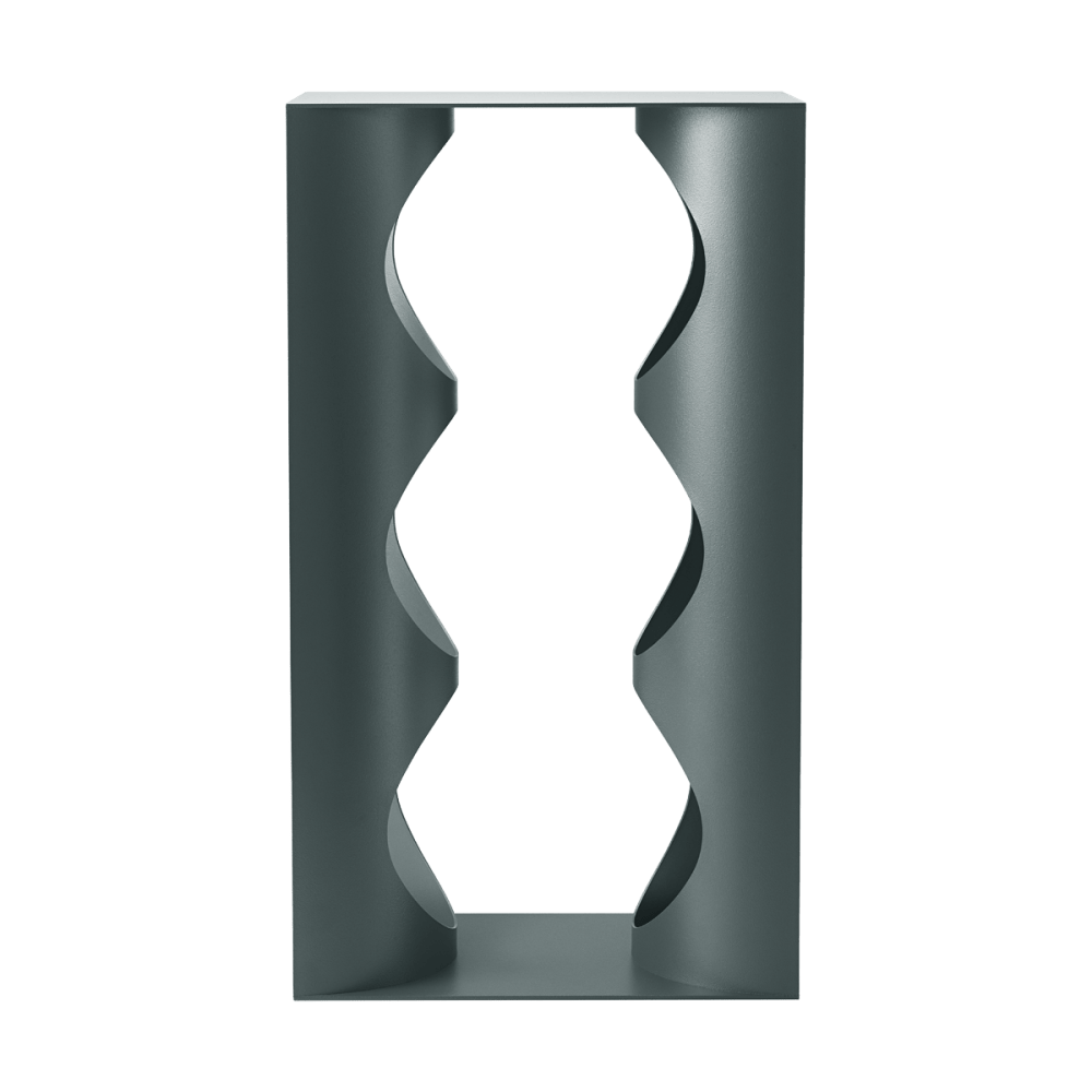 ALFREDO Wine Rack, Artichoke Green, in stainless steel