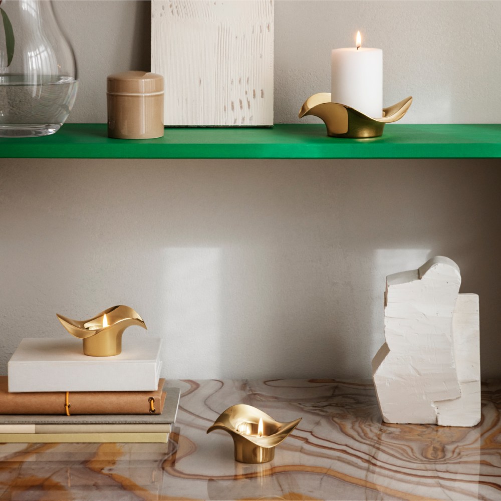 COBRA Tealight candleholder, pvd gold plated