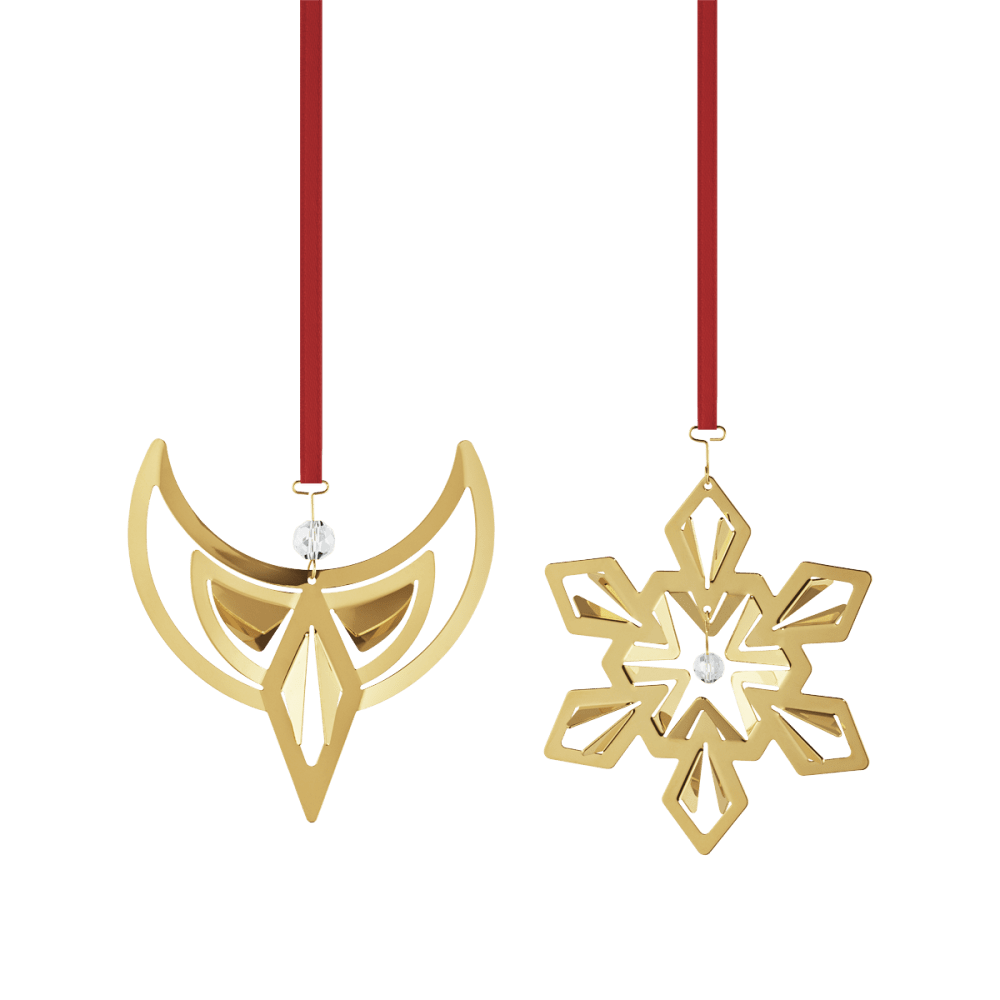 2024 Christmas Ornament Set in 18kt gold-plated brass