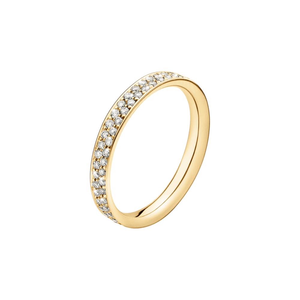 Magic 18 karat yellow gold ring with diamonds | Georg Jensen