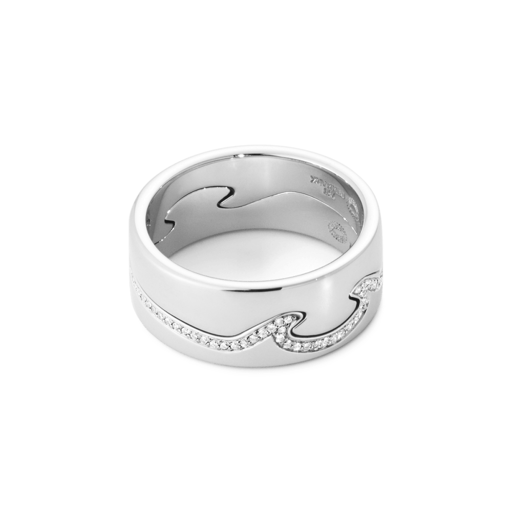 Fusion 2 piece ring in white gold and diamonds | Georg Jensen Fusion 2 piece ring in white gold and diamonds | Georg Jensen