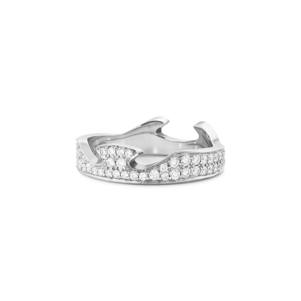 Fusion white gold end ring with diamonds | Georg Jensen Fusion white gold end ring with diamonds | Georg Jensen