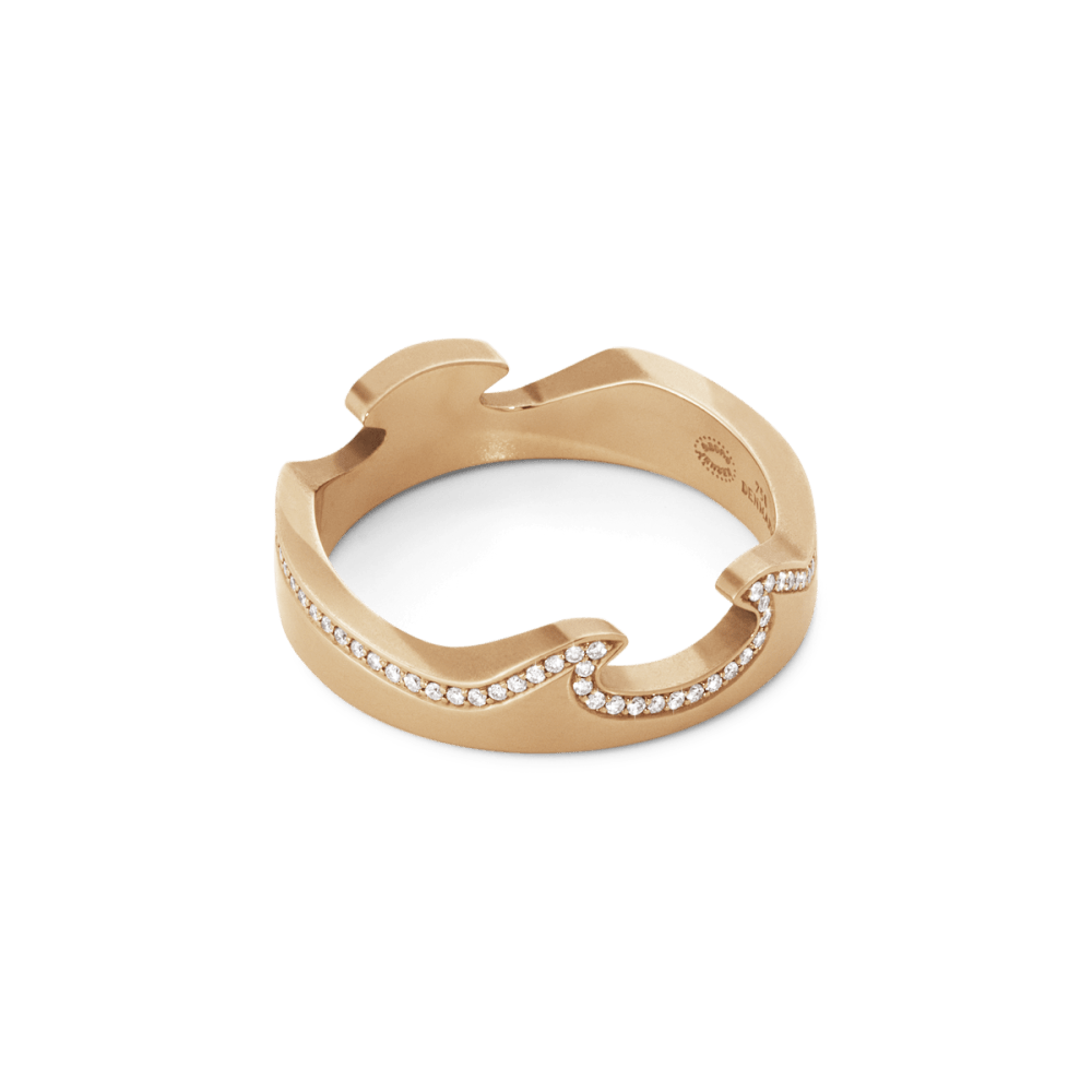 Fusion rose gold end ring with diamonds | Georg Jensen Fusion rose gold end ring with diamonds | Georg Jensen