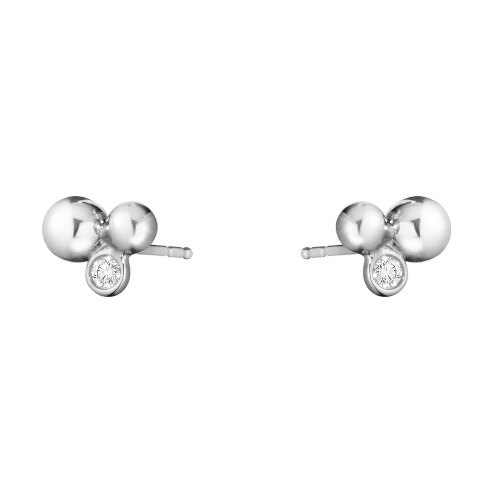 Moonlight Grapes earrings in sterling silver with diamonds Moonlight Grapes earrings in sterling silver with diamonds
