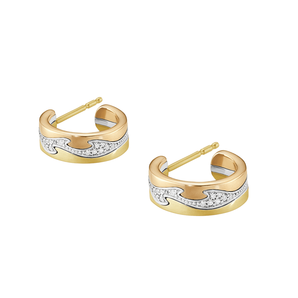 フュージョン(FUSION) ピアス 18Kホワイトゴールド+ パヴェ
