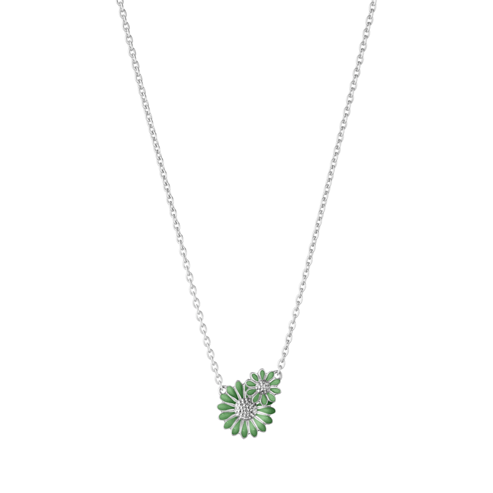 DAISY Pendant in rhodium plated sterling silver
