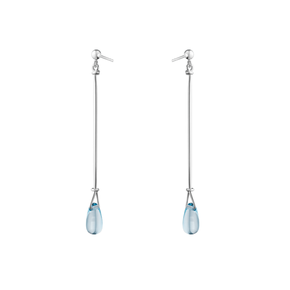 VIVIANNA TORUN Long Earrings in sterling silver and blue topaz