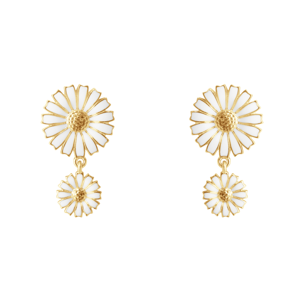 デイジー (DAISY) ダブルピアス - スターリングシルバー 18Kゴールド