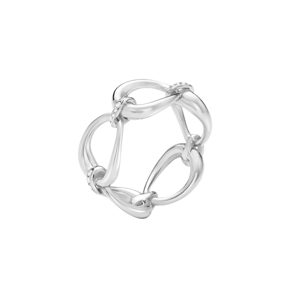 オフスプGO OFFSPRING ring in 18k yellow gold with diamonds | Georg Jensen