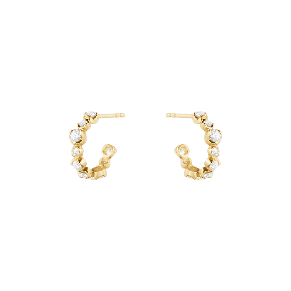 GEORG JENSEN SIGNATURE DIAMONDS イヤーフープ - 18Kゴールド