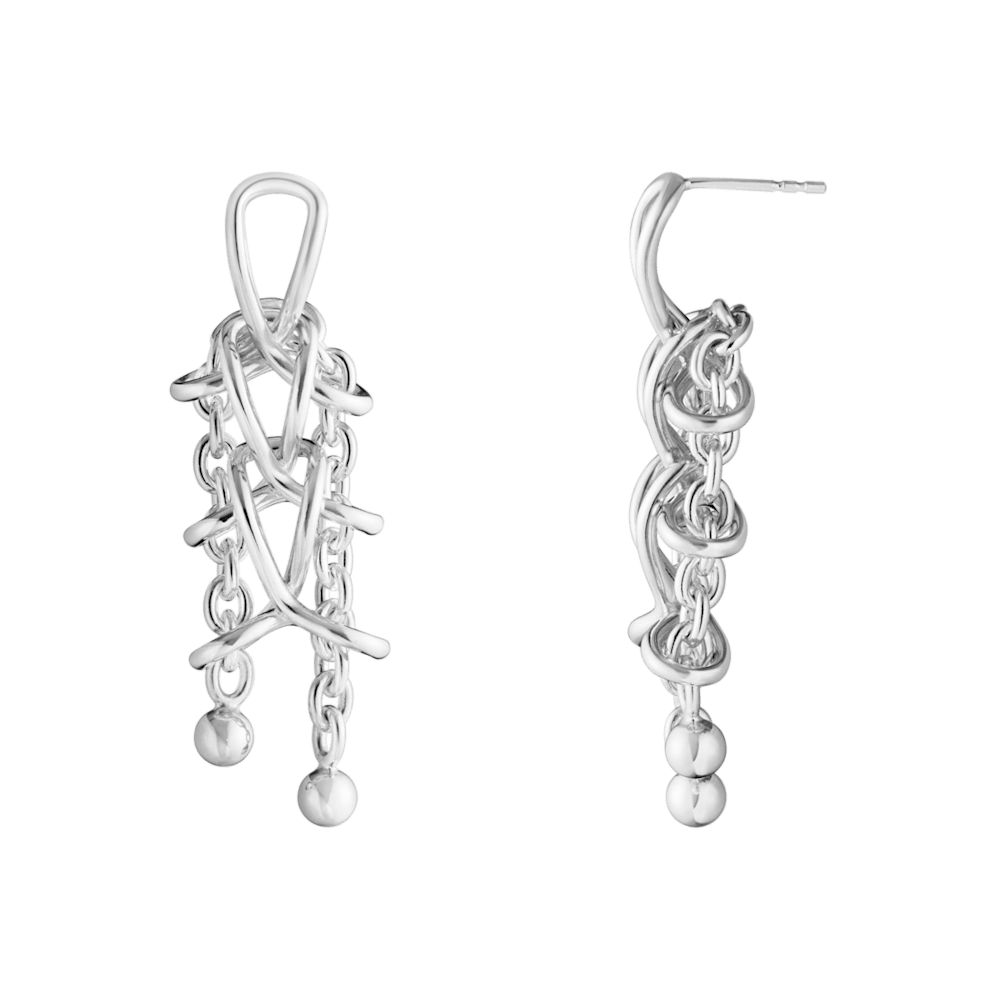 ウェフト (Weft by Georg Jensen) ダブルピアス - スターリングシルバー