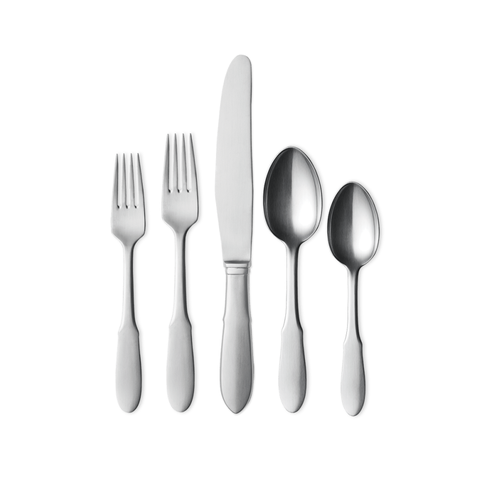   MitraステンレススチールServing Set Mitra stainless steel 5 piece cutlery set | Georg Jensen
