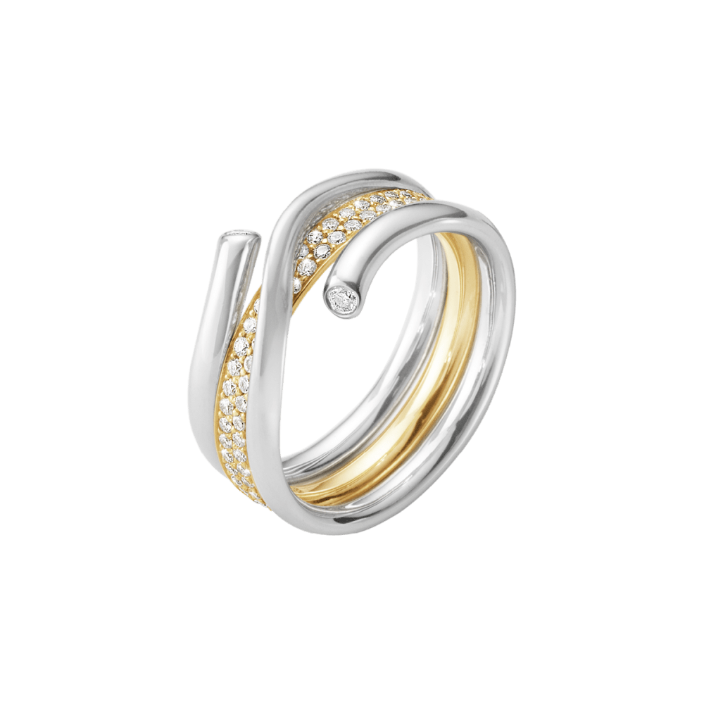 Magic gold ring combination with diamonds | Georg Jensen