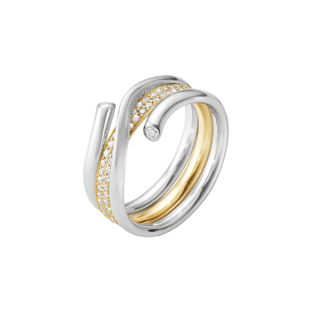 Magic gold ring combination with diamonds | Georg Jensen Magic gold ring combination with diamonds | Georg Jensen
