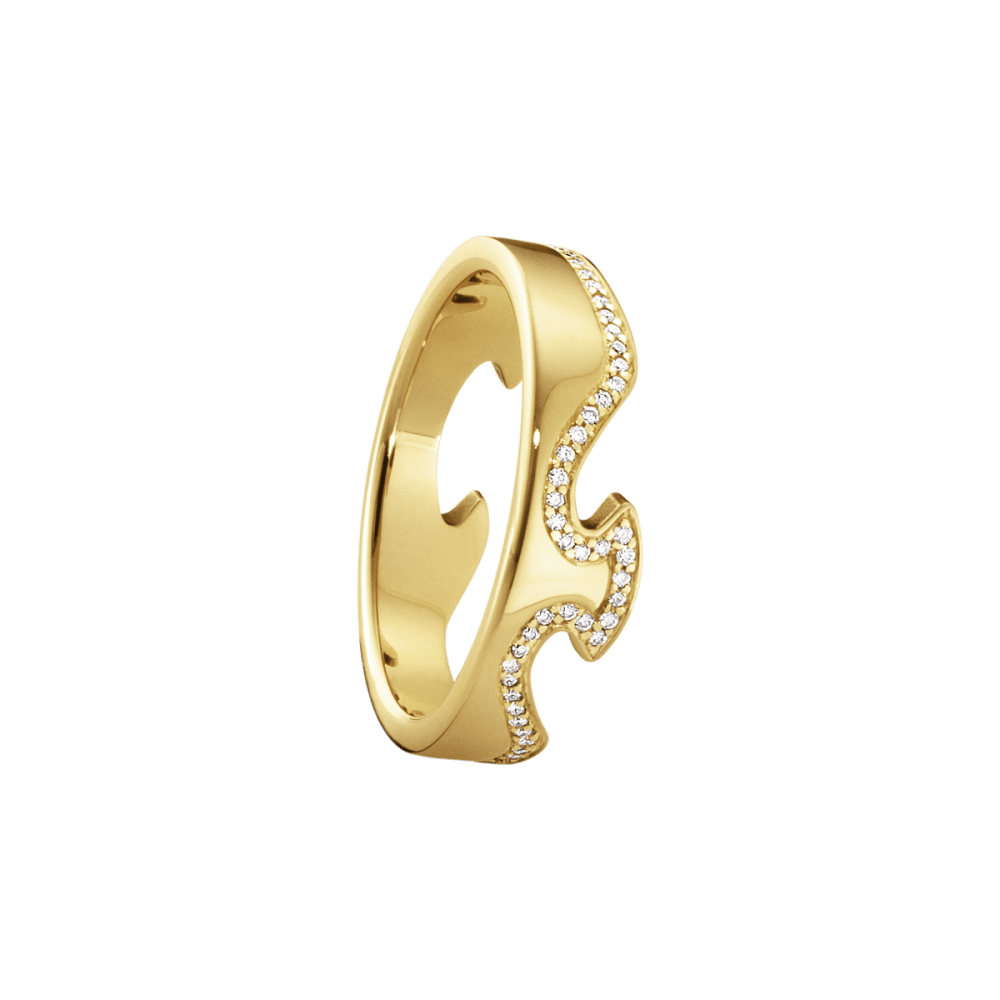 フュージョン(FUSION)エンドリング - 18Kイエローゴールド＋