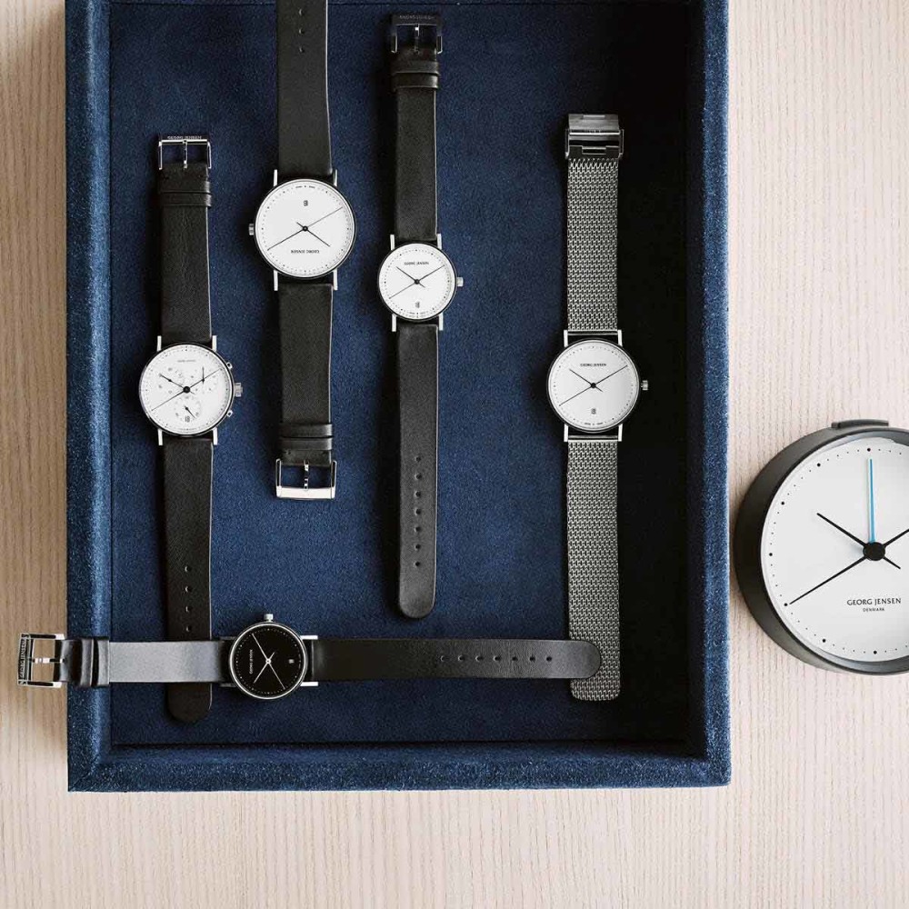 Koppel stainless steel quartz wrist watch Georg Jensen