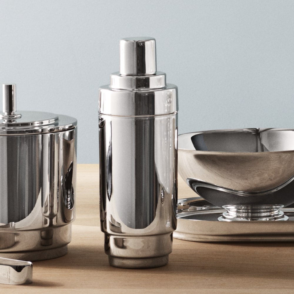 Stainless Steel Napkin Holder and Shaker Set