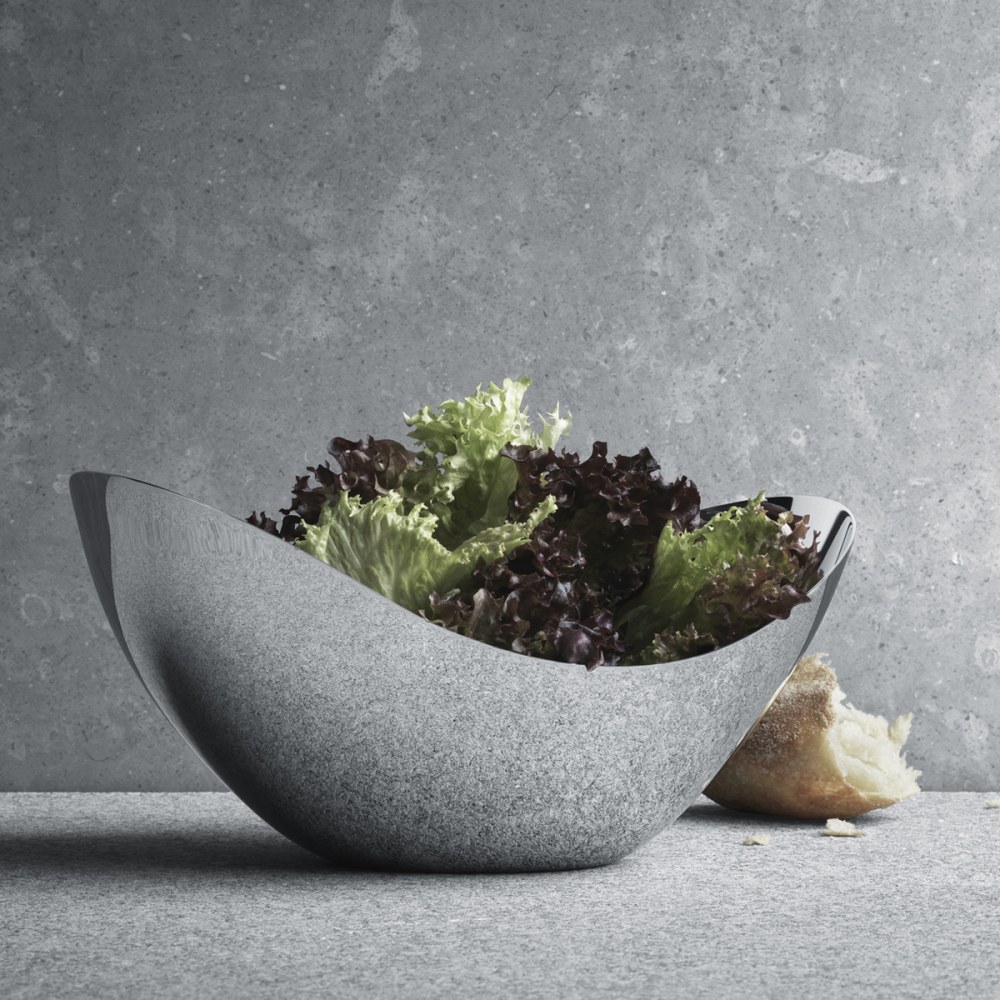 BLOOM tall bowl in mirror-polished stainless steel | Georg Jensen
