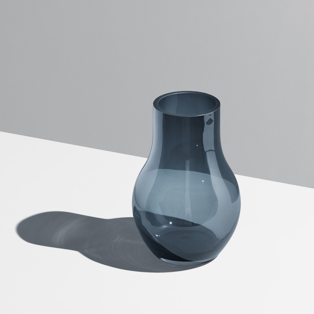   Cafu Vase M-size ★新品・未使用★ CAFU modern vase handmade in heavy blue glass | Georg Jensen