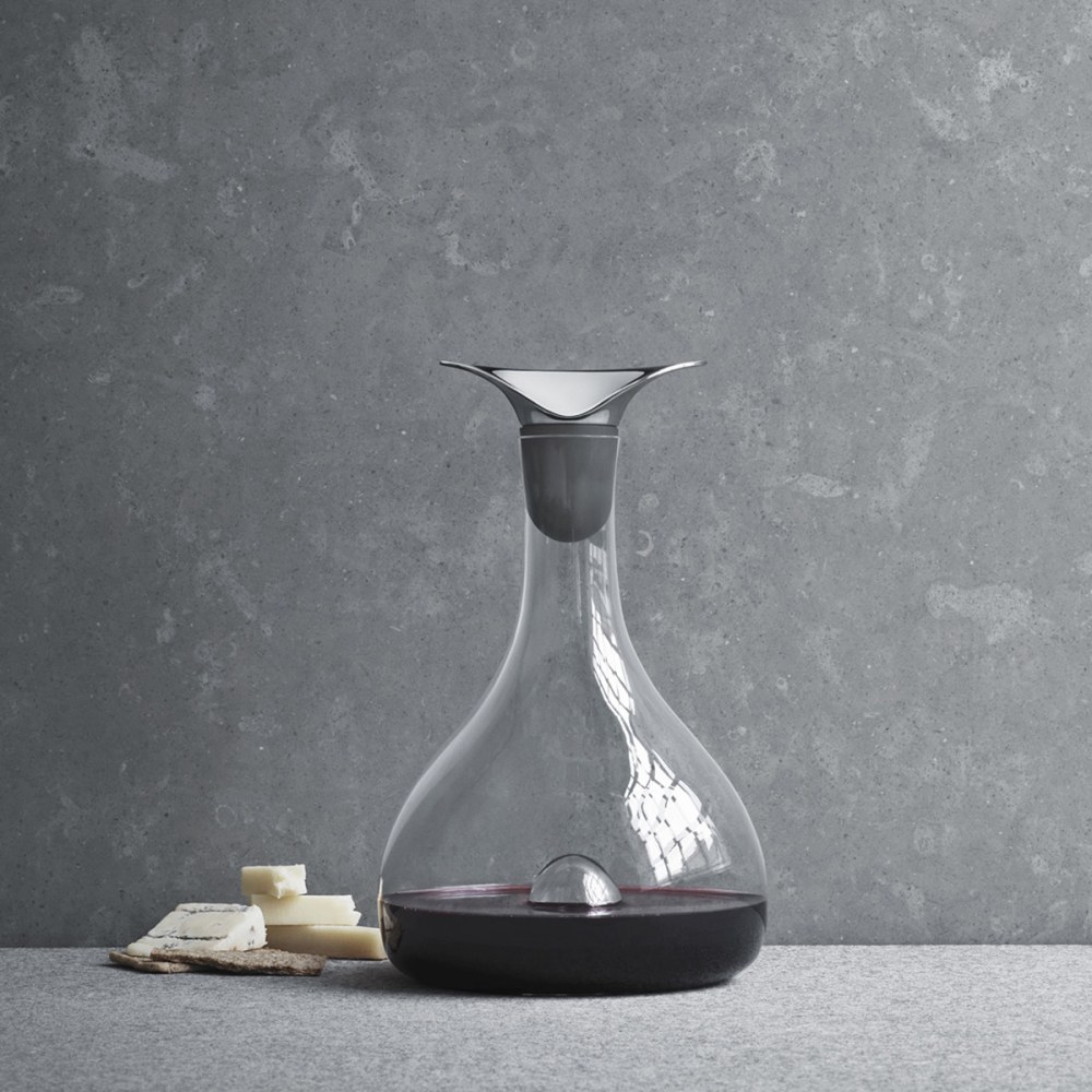 WINE carafe - beautiful glass wine decanter