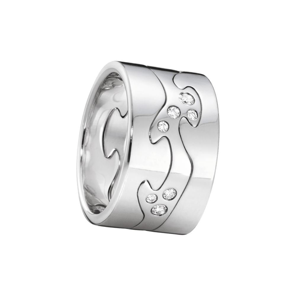 Fusion exclusive 3 piece white gold ring with diamonds Fusion exclusive 3 piece white gold ring with diamonds
