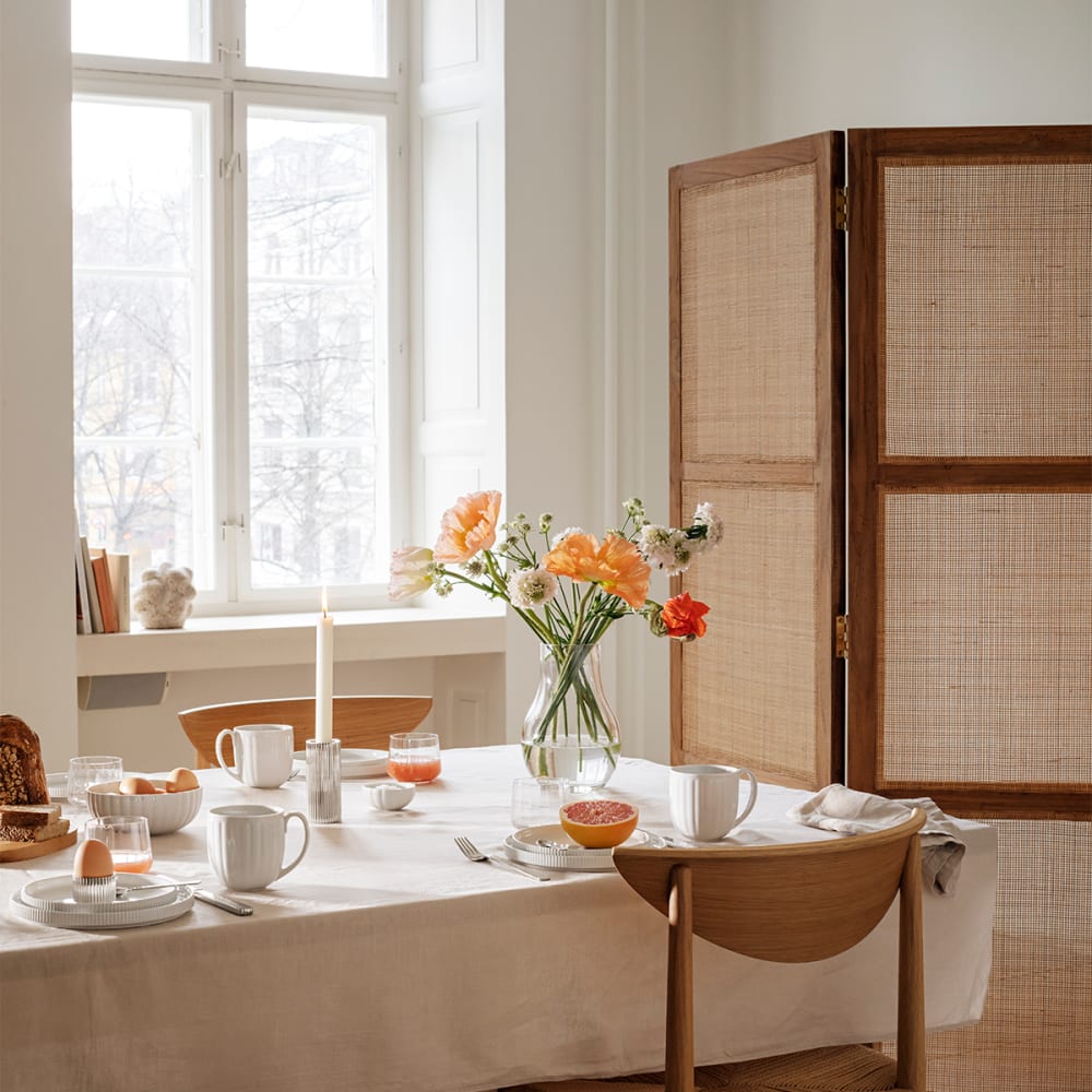 BERNADOTTE Plate in white porcelain.