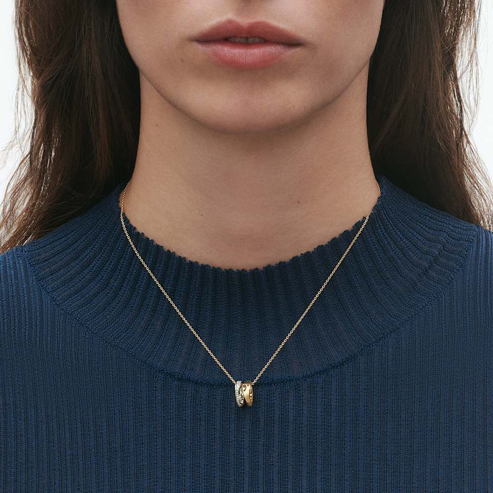 Fusion open pendant in 18kt yellow and white gold | Georg Jensen Fusion open pendant in 18kt yellow and white gold | Georg Jensen