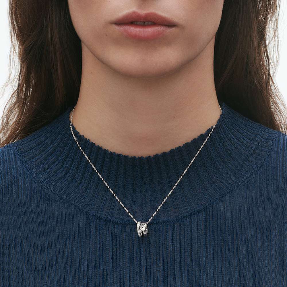 Fusion 18 Kt. white gold open pendant | Georg Jensen Fusion 18 Kt. white gold open pendant | Georg Jensen