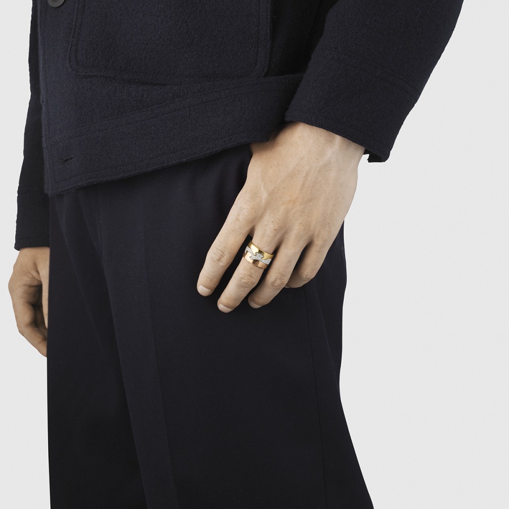 Fusion 3 piece 18kt. gold ring with diamonds | Georg Jensen Fusion 3 piece 18kt. gold ring with diamonds | Georg Jensen