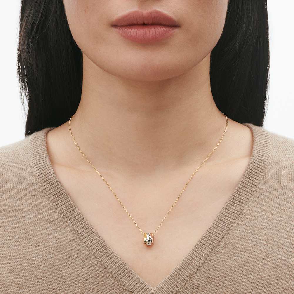 Fusion 18 Kt. rose gold pendant with diamonds | Georg Jensen