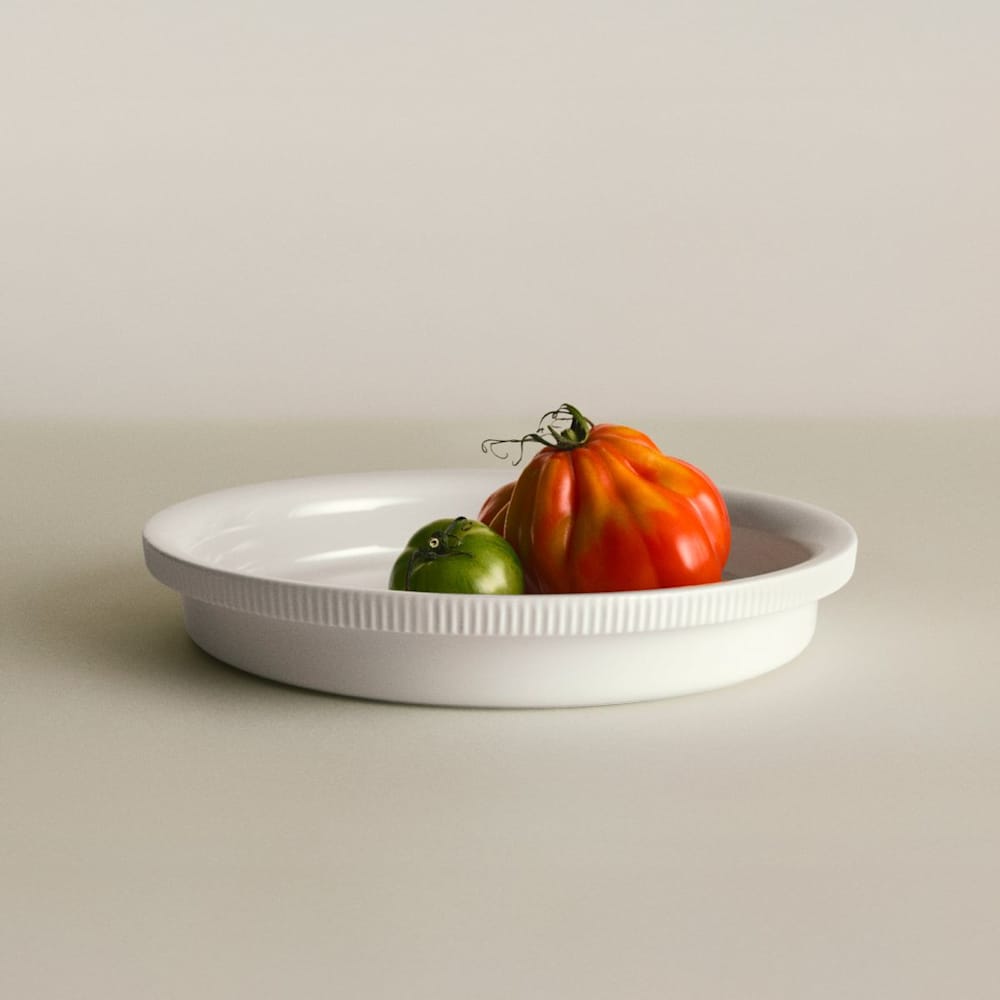 BERNADOTTE Oven Dish in white porcelain - Design inspired by