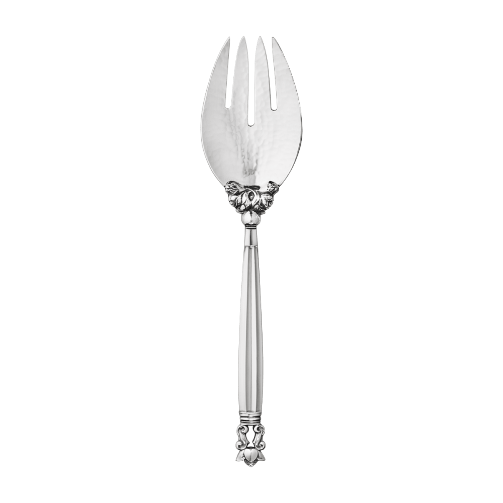 美品★ジョージジェンセン★スターリングシルバー★サービングフォーク ACORN サービングフォーク（L） I Georg Jensen