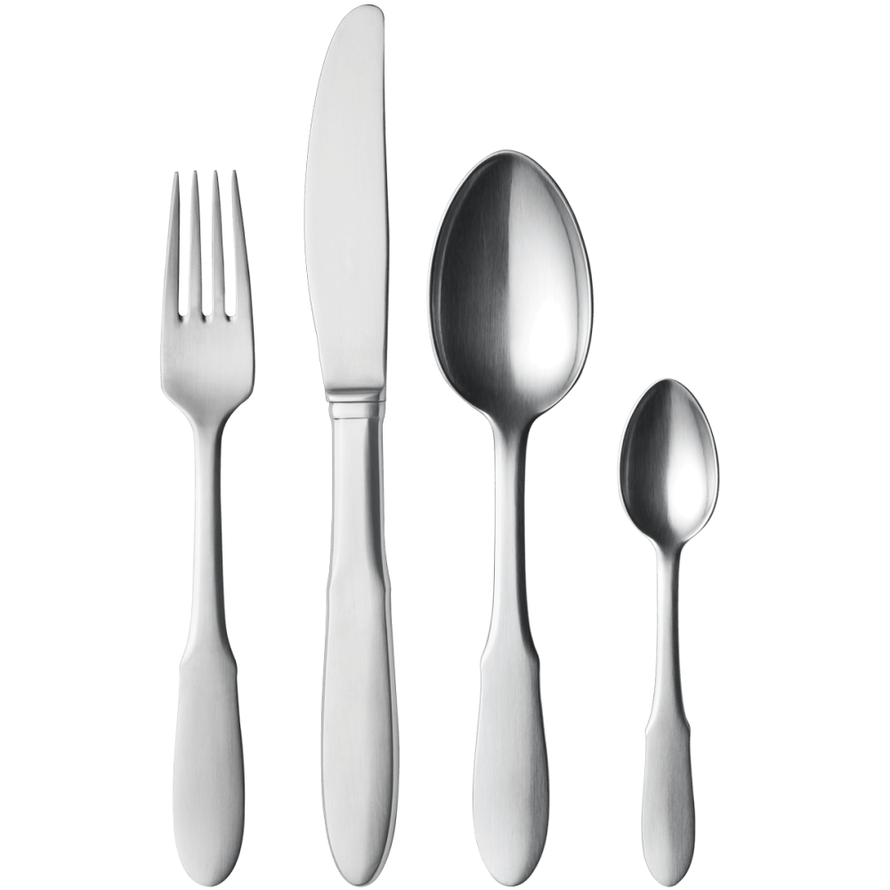   MitraステンレススチールServing Set Mitra stainless steel 24 piece cutlery set | Georg Jensen
