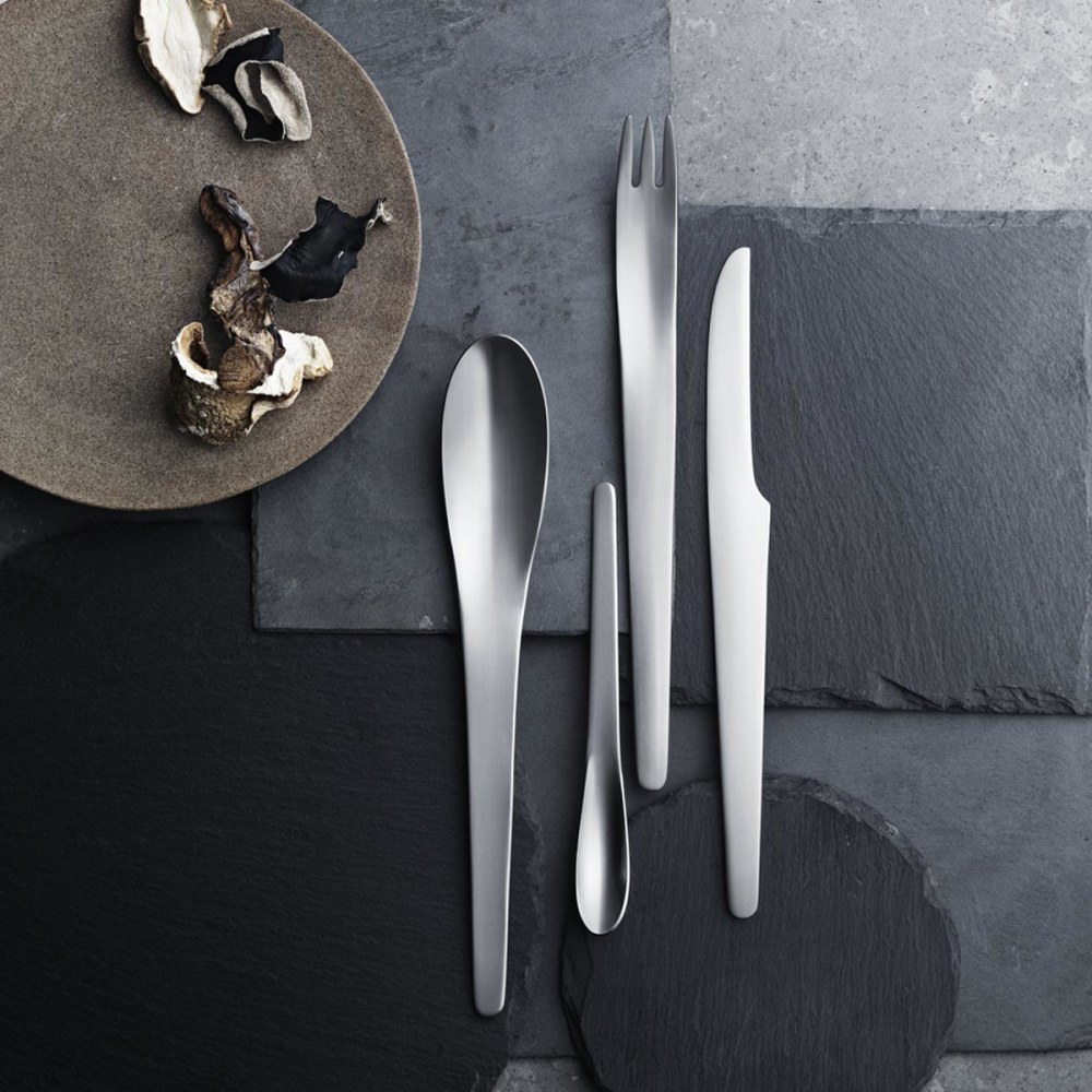 Arne Jacobsen 4 piece steel cutlery set | Georg Jensen Arne Jacobsen 4 piece steel cutlery set | Georg Jensen