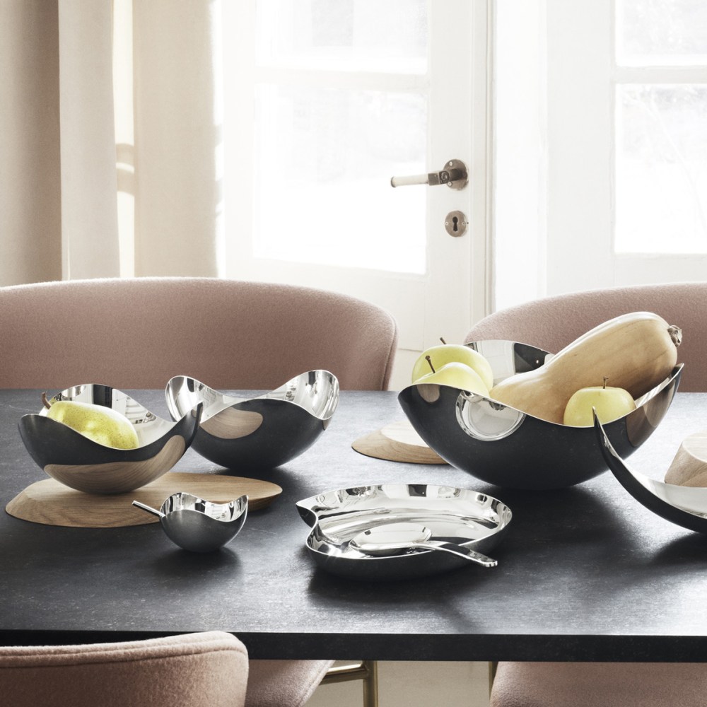 BLOOM serving spoon set 2 pcs. in stainless steel | Georg Jensen