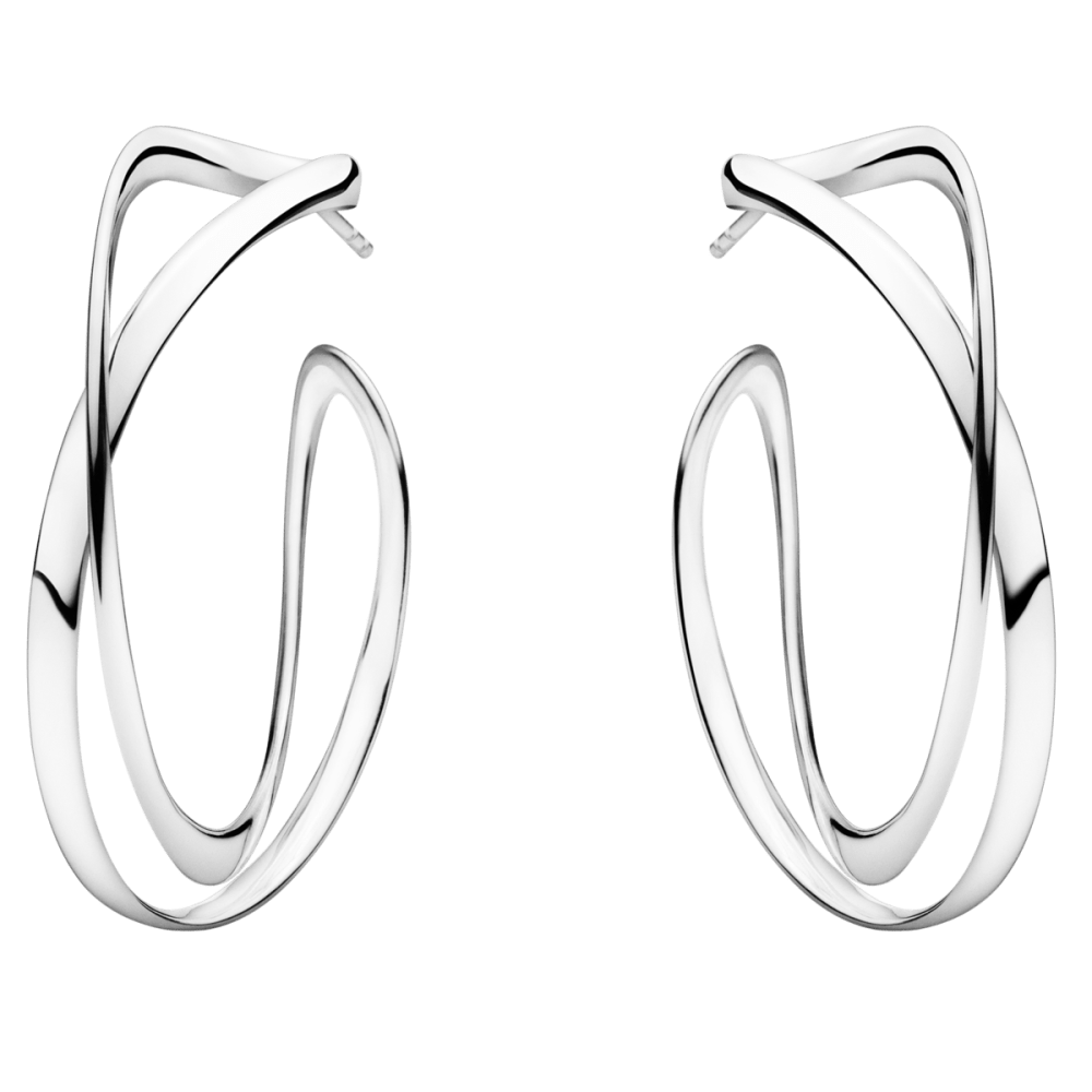 Sterling Silver 30M Infinity Hoop Earrings