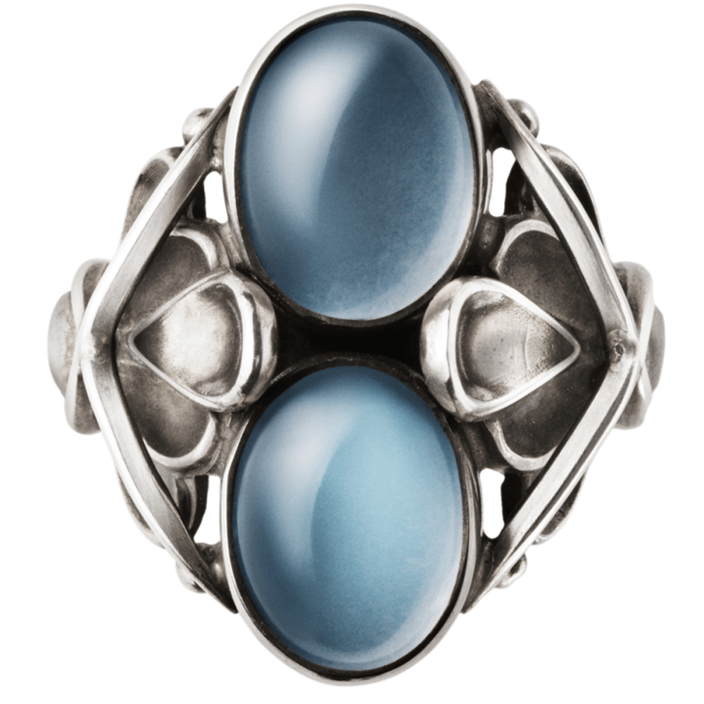 17.5号 美品 希少 ジョージジェンセン 指輪 10 ムーンライトブロッサム 17.5号 美品 希少 ジョージジェンセン 指輪 10 ムーンライトブロッサム