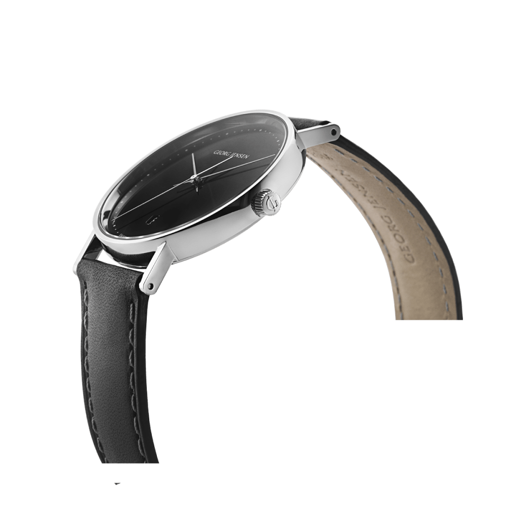 Koppel black stainless steel quartz watch | Georg Jensen