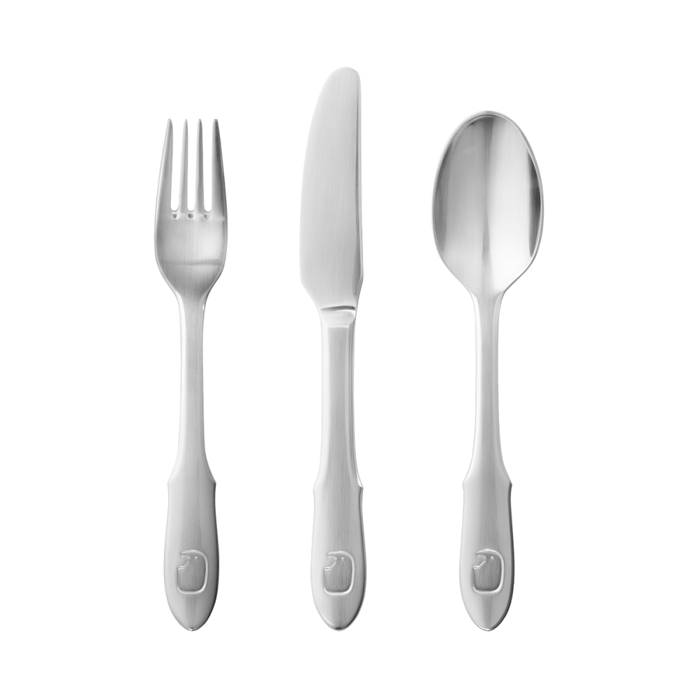 Elephant childrens cutlery set in stainless steel | Georg Jensen