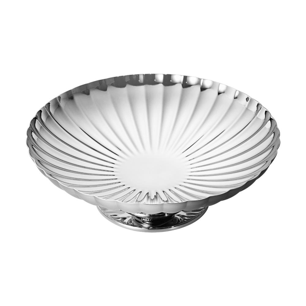 ✴︎ ✴︎ ベルナドッテ ディッシュオンスタンド BERNADOTTE silver dish on stand in stainless steel | Georg Jensen