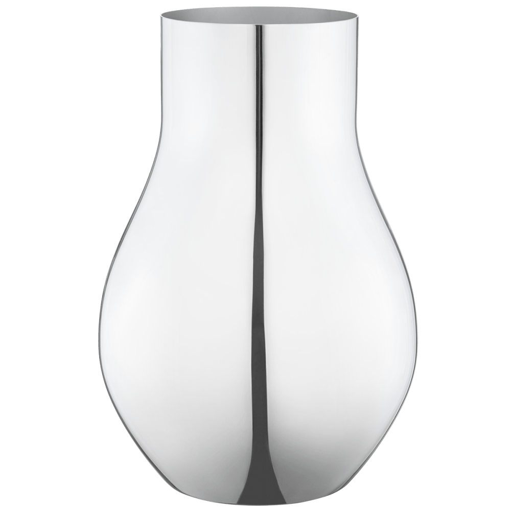 CAFU curvy, modern vase in mirror-polished stainless steel