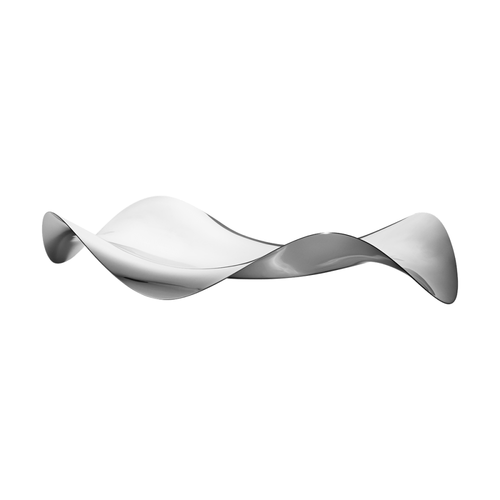 COBRA modern oval tray in stainless steel | Georg Jensen