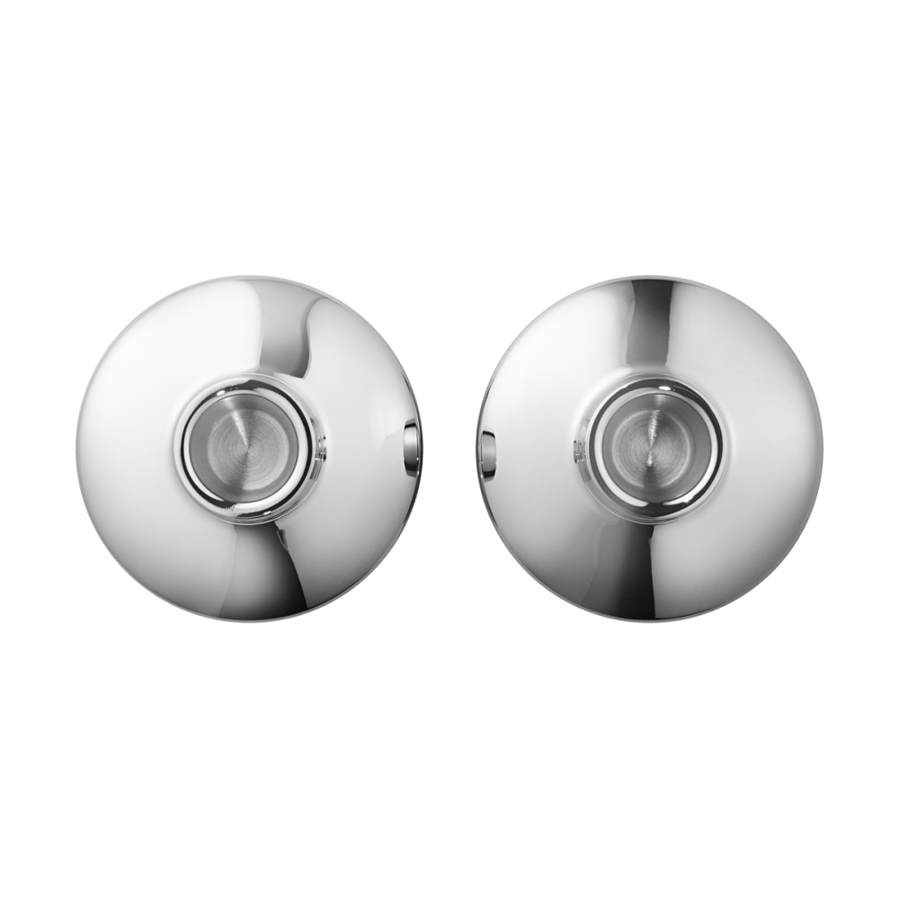 Koppel set of 2 stainless steel candleholders | Georg Jensen