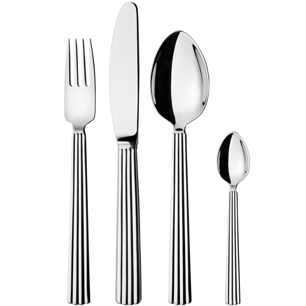   BERNADOTTE カトラリーセット Bernadotte 4 piece stainless steel cutlery set | Georg Jensen