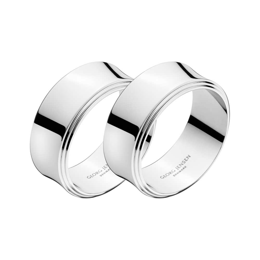   ジョージジェンセン ナプキンリング A61 925S PYRAMID napkin ring, 2 pcs. in stainless steel | Georg Jensen