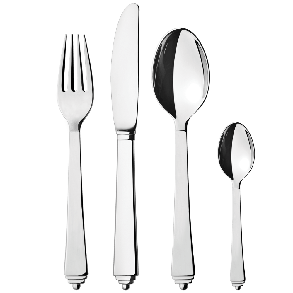 Pyramid stainless steel 24 piece cutlery set | Georg Jensen