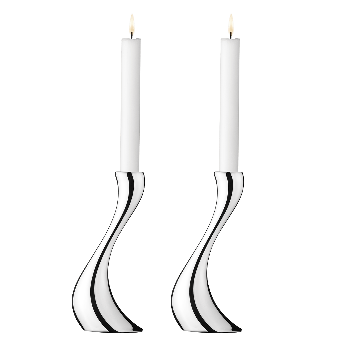 COBRA Candleholder with candles 2pcs, medium 0 1