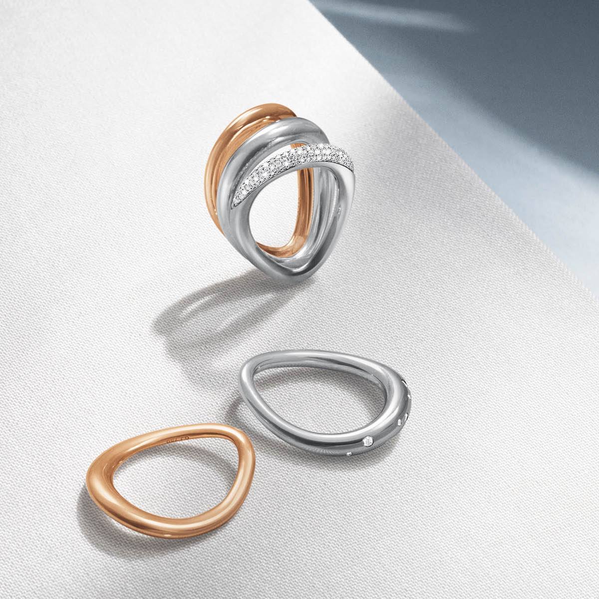 Offspring silver and diamond ring for women | Georg Jensen Offspring silver and diamond ring for women | Georg Jensen