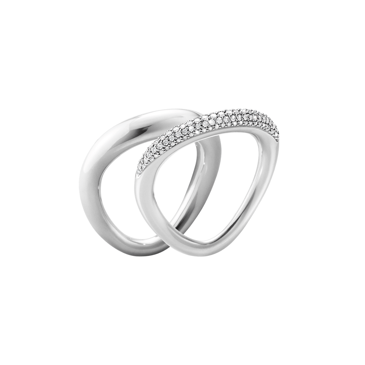 Offspring sterling silver with diamonds ring combination Offspring sterling silver with diamonds ring combination