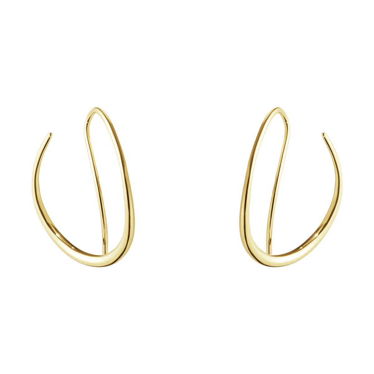 OFFSPRING earhoop, contemporary but classic gold hoop earring